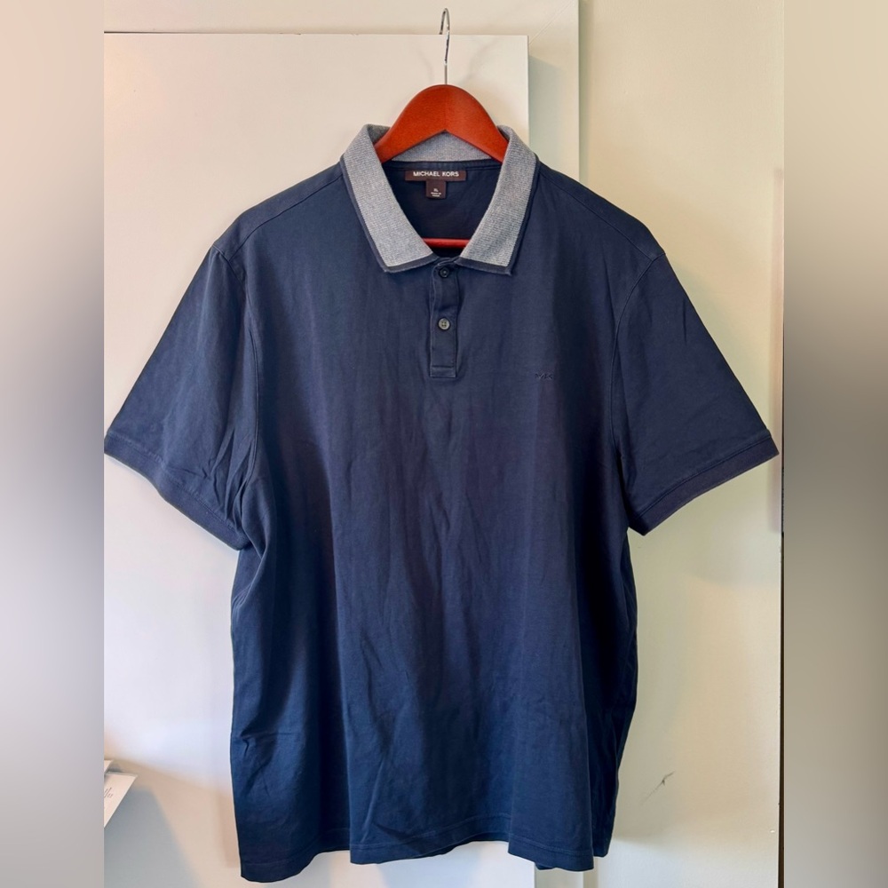 Michael Kor's Men's Navy Blue POLO T-shirt, Size XL